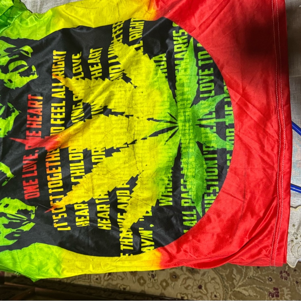 Red and Green Graphic T-Shirt